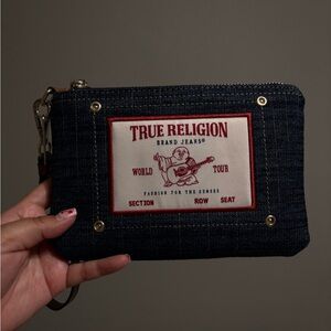 True Religion Denim Pouch - Blue and Red